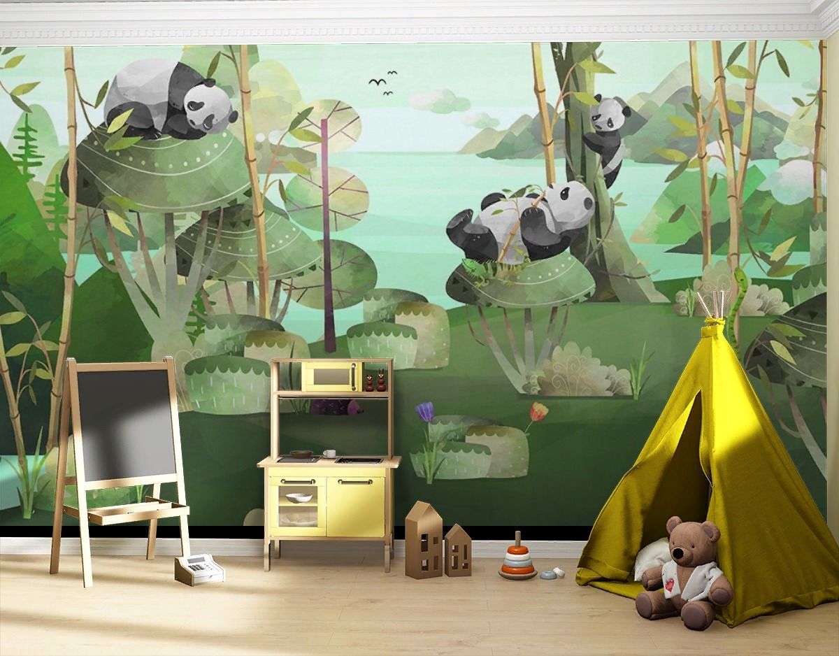 Фотообои детские. Панды отдыхают   12-1615