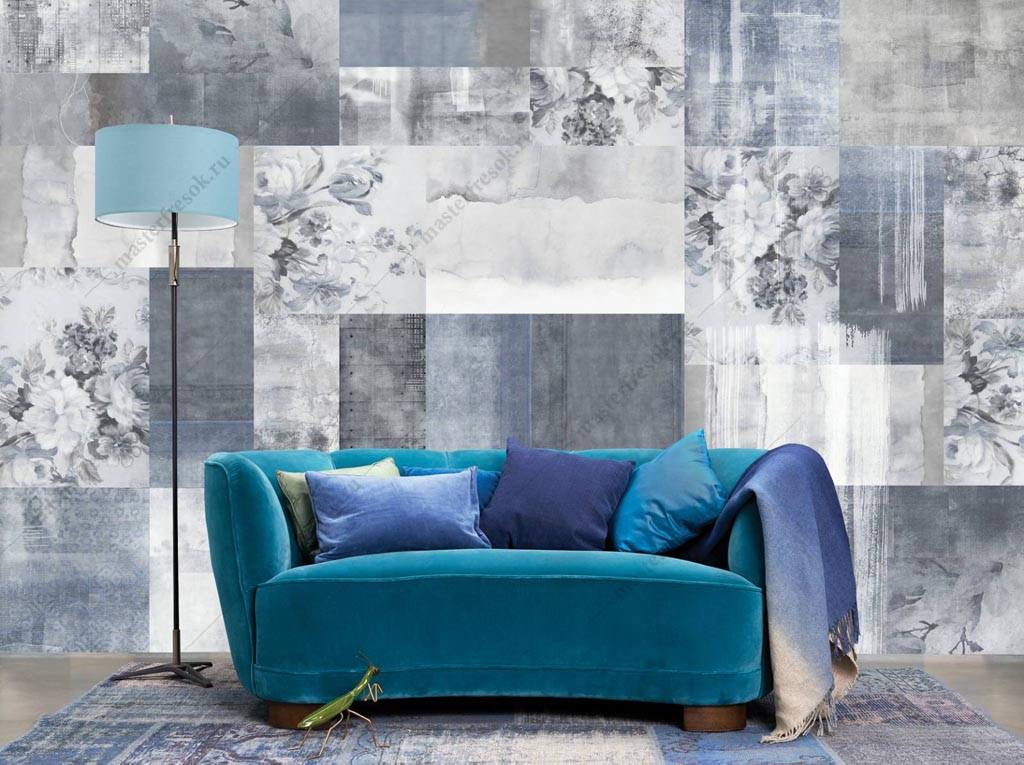 Фотообои Винтаж гранж цветов  9-1260