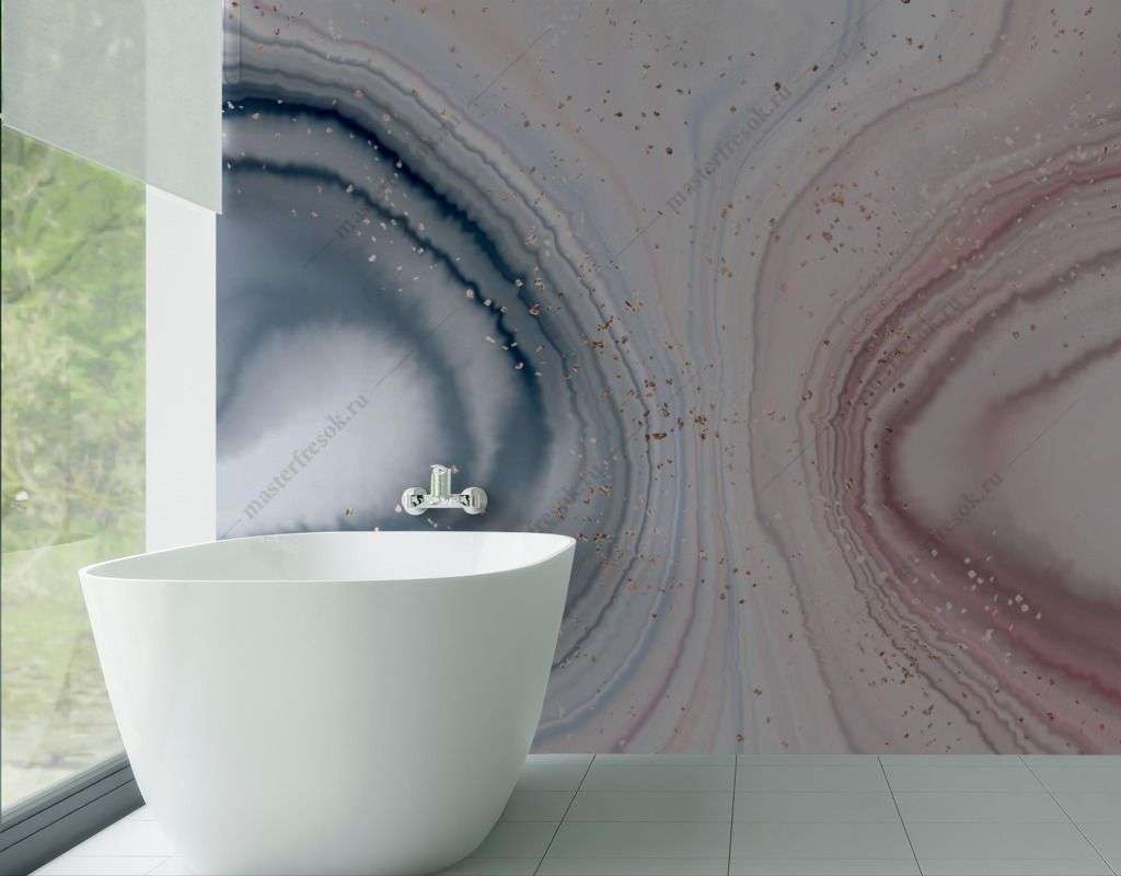 Фотообои в интерьере двухцветный мрамор  9-1559 фото