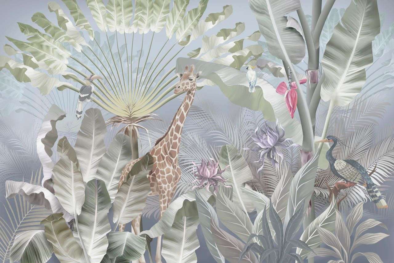 Фотообои в интерьере в гостиную тропики красивые   13-681 фото