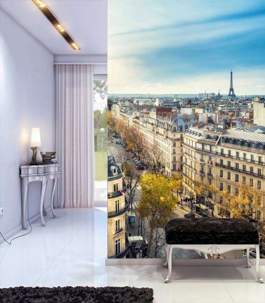 Фотообои Улочка с видом на эйфелеву башню  9-727