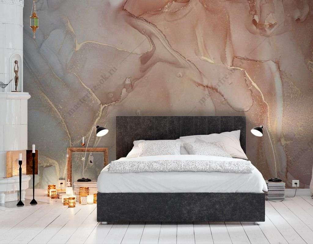 Фотообои в интерьере срез мрамора с золотом  9-1569 фото