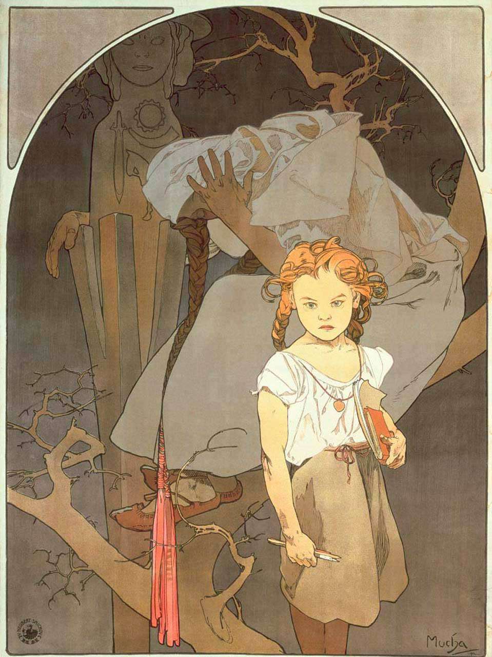 Фотообои в интерьере альфонс мариа муха - лотерея национального единства  8-239 фото