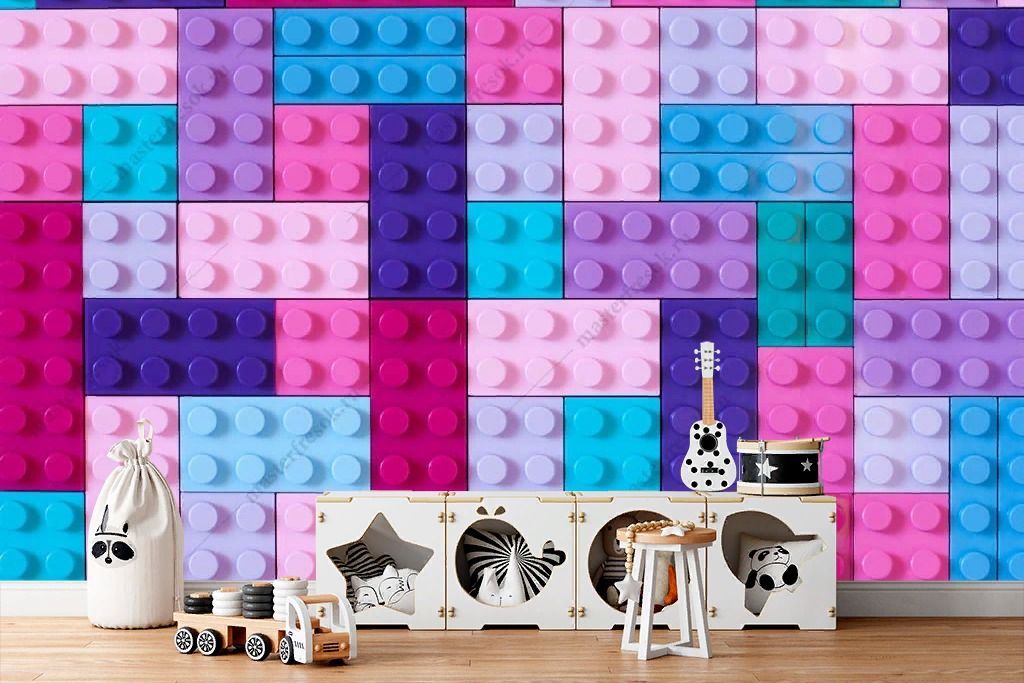 Фотообои Розовое Лего  12-1330