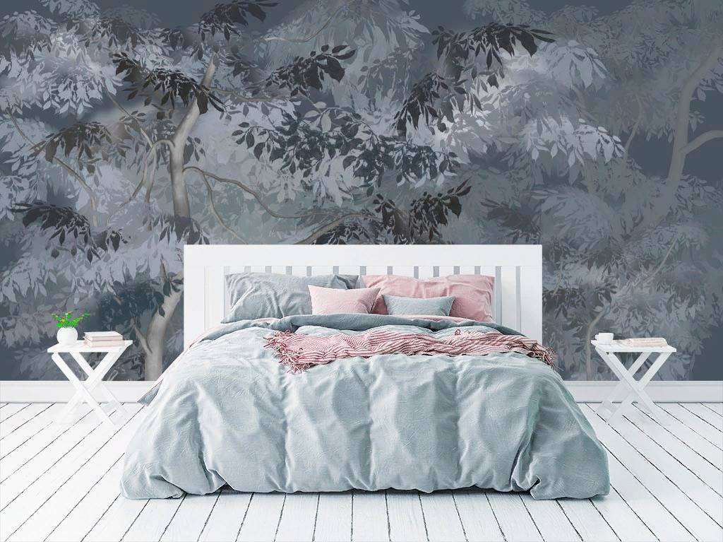 Фотообои в интерьере зимний пейзаж  13-283 фото