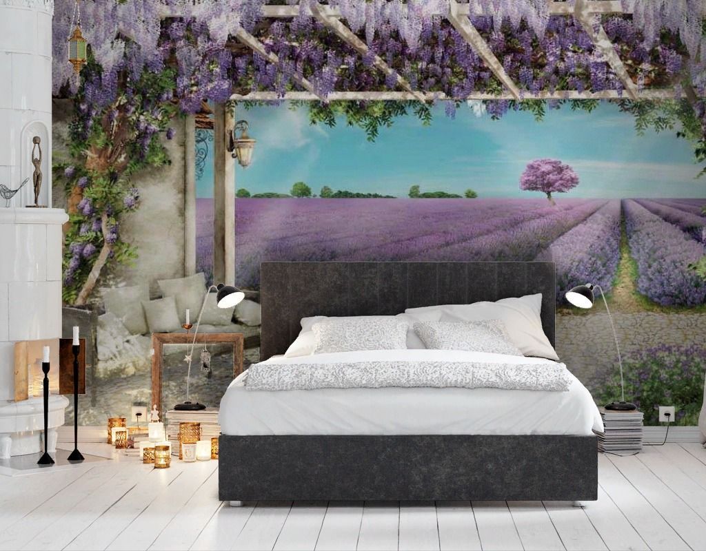 Фотообои Вид на лавандовые поля  17-2205