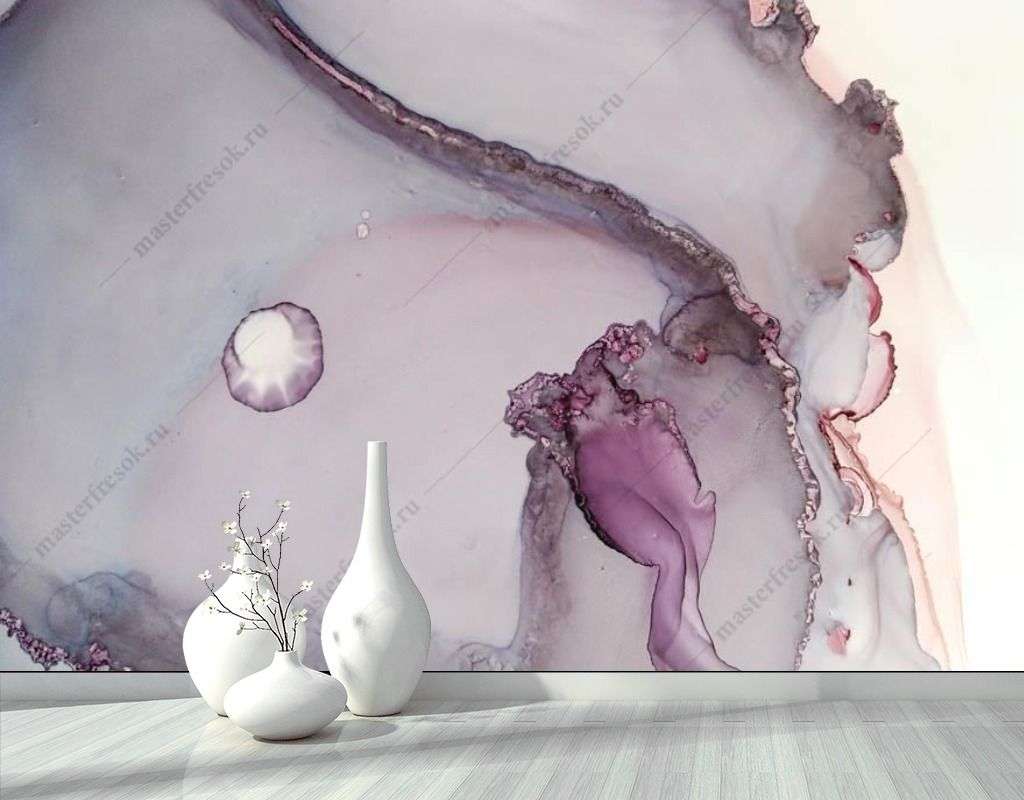 Фотообои в интерьере розовый мраморный фон  9-1561 фото