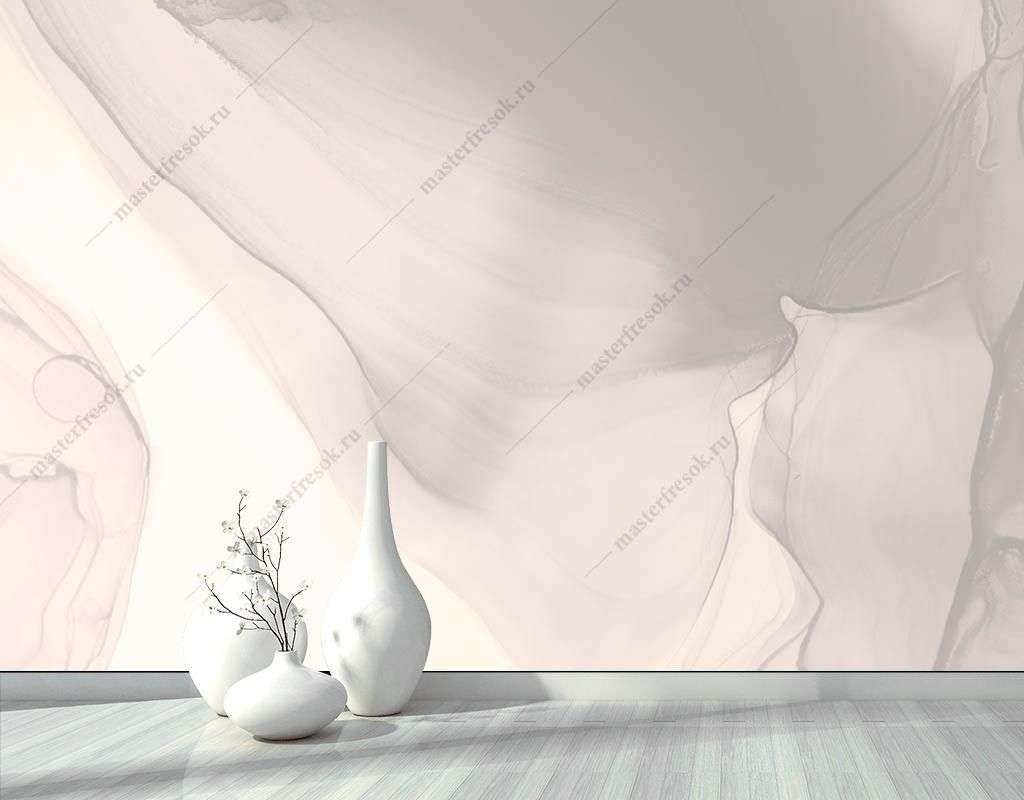 Фотообои в интерьере серый фон с разводами  9-1542 фото