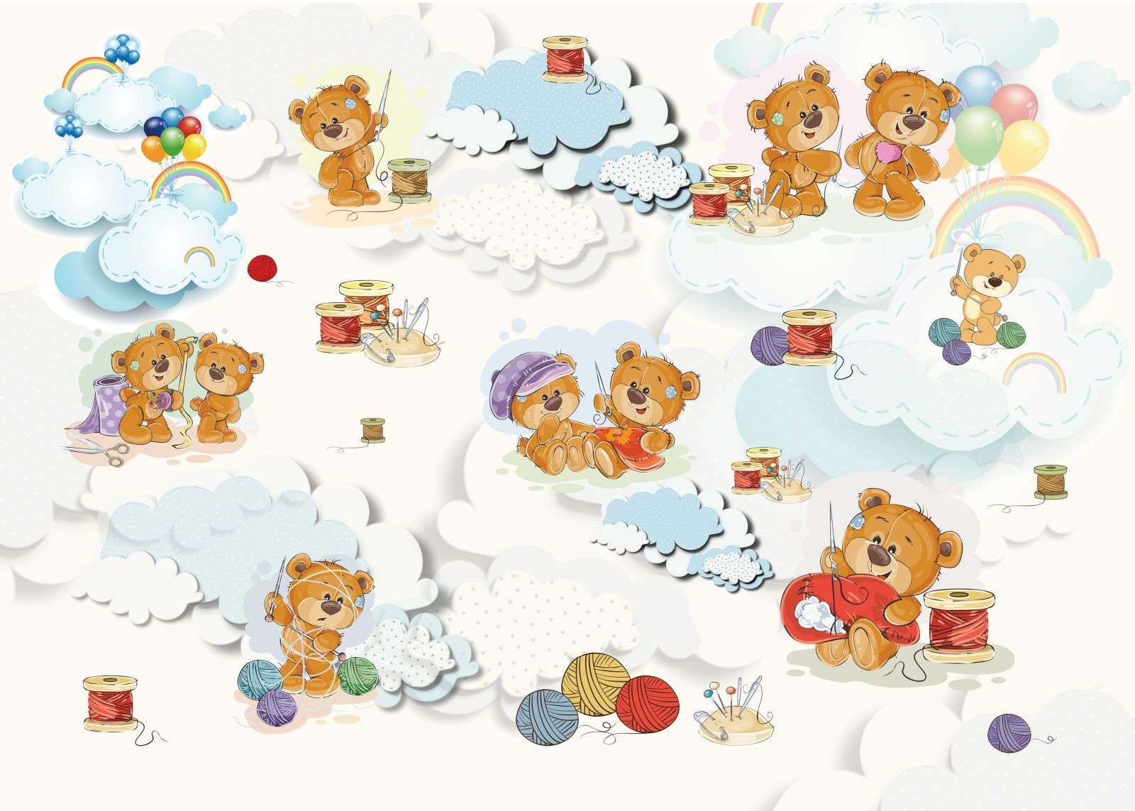 Фотообои в интерьере история тедди  14-512 фото