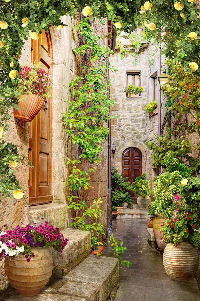 Фотообои в интерьере итальянские улочки  17-0026 фото