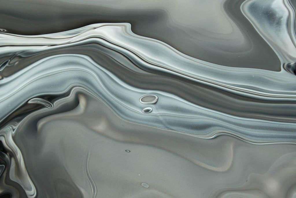 Фотообои в интерьере жидкий металл  9-1531 фото