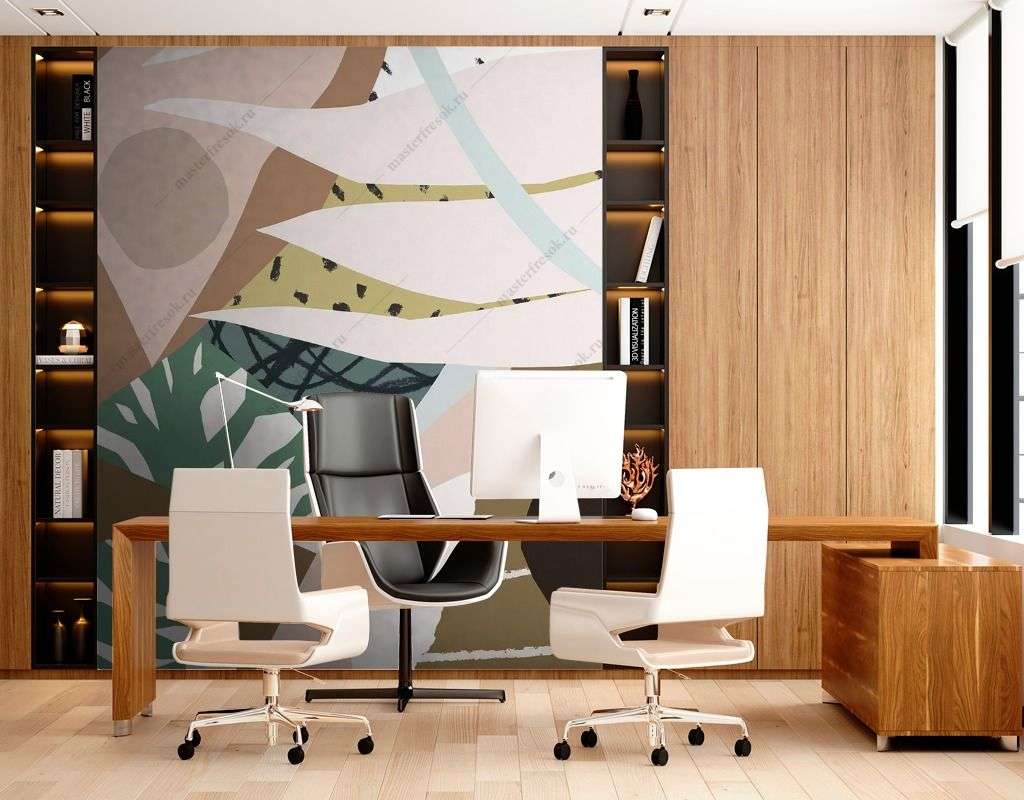 Фотообои в интерьере абстрактный стиль  9-1517 фото