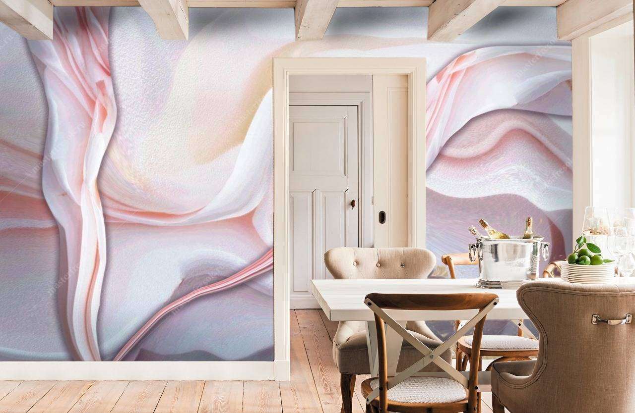 Фотообои в интерьере розовая абстракция  13-092 фото