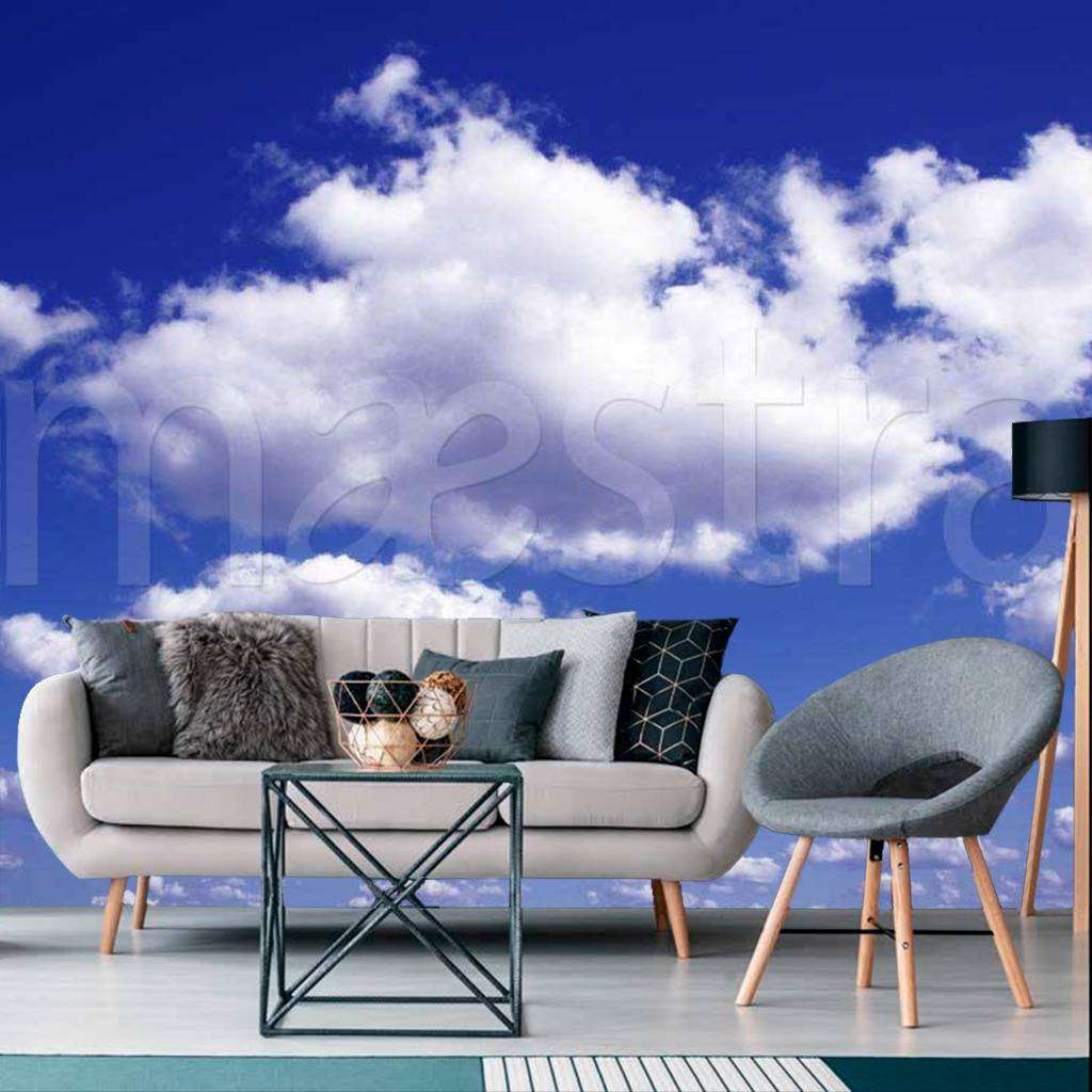 Фотообои Облака на темно синем фоне  9-324