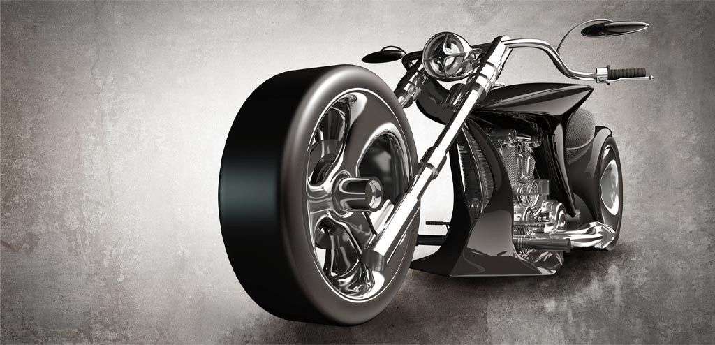 Фотообои в интерьере чоппер. мотоцикл  9-2084 фото