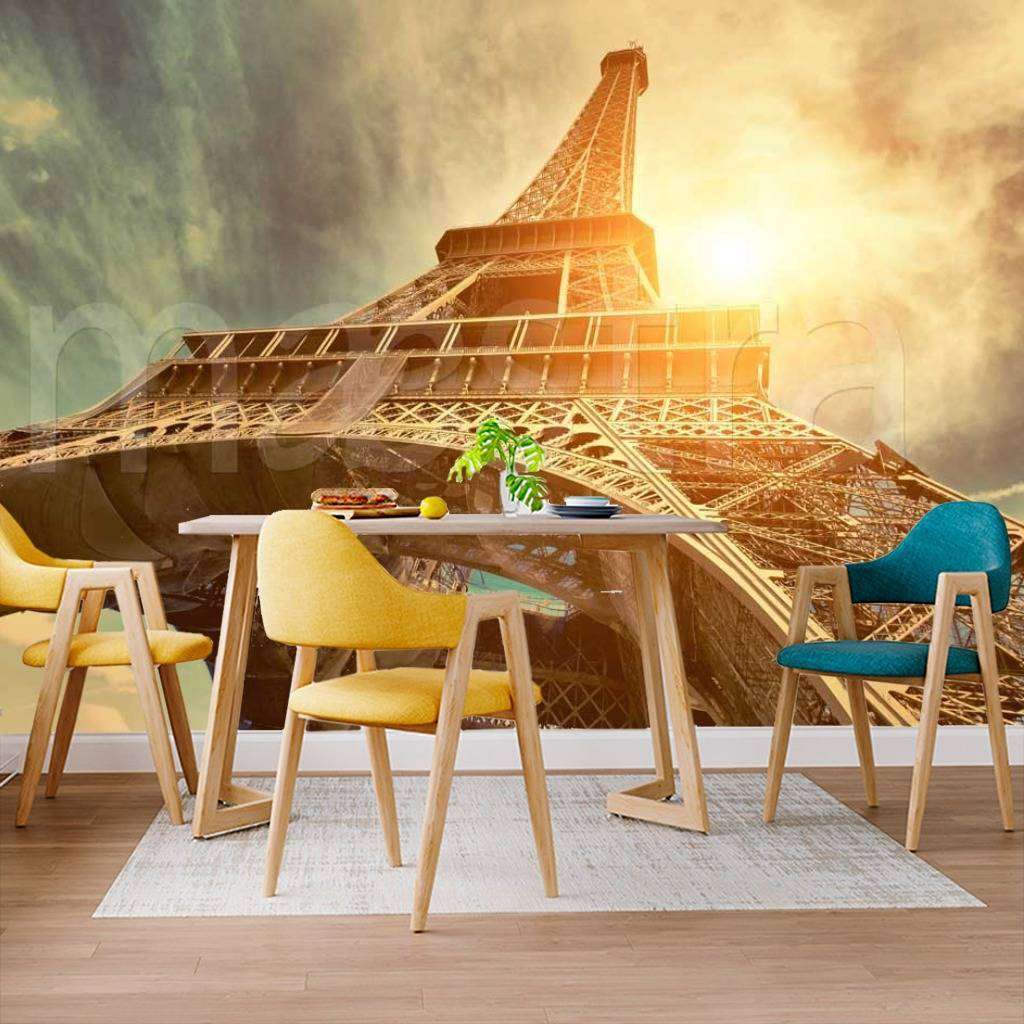 Фотообои Эйфелева башня в пространстве  9-779