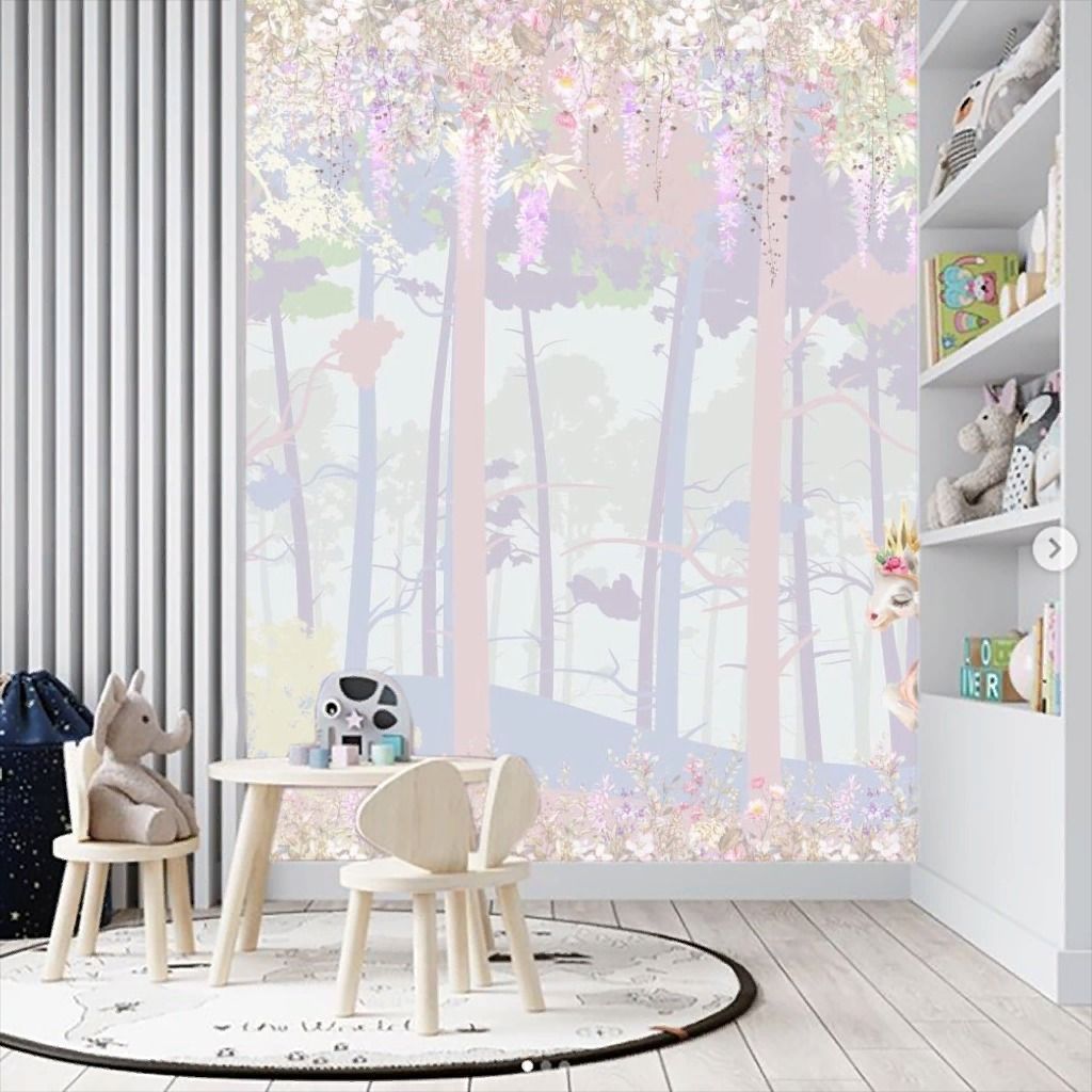 Фотообои в детскую Розовый лес   14-751