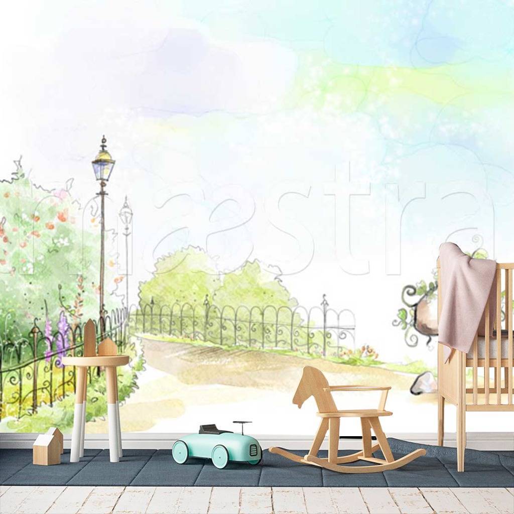 Фотообои Улочка в парк  12-313