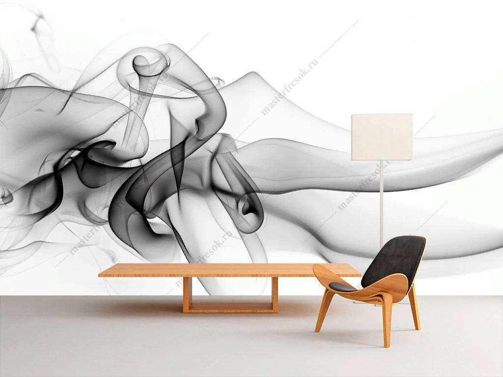 Фотообои в интерьере дым 3д  9-1222 фото