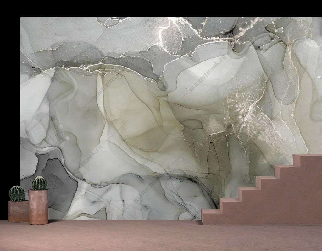 Фотообои в интерьере абстрактный флюид фон  9-1331 фото