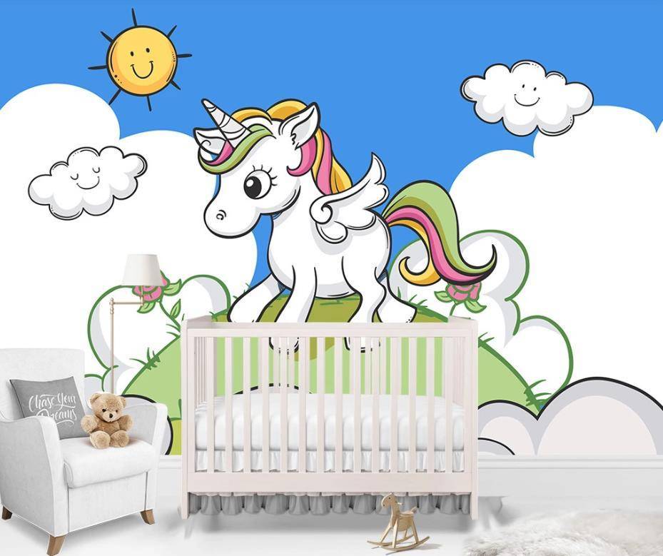 Фотообои Единорог на лужайке  15-350