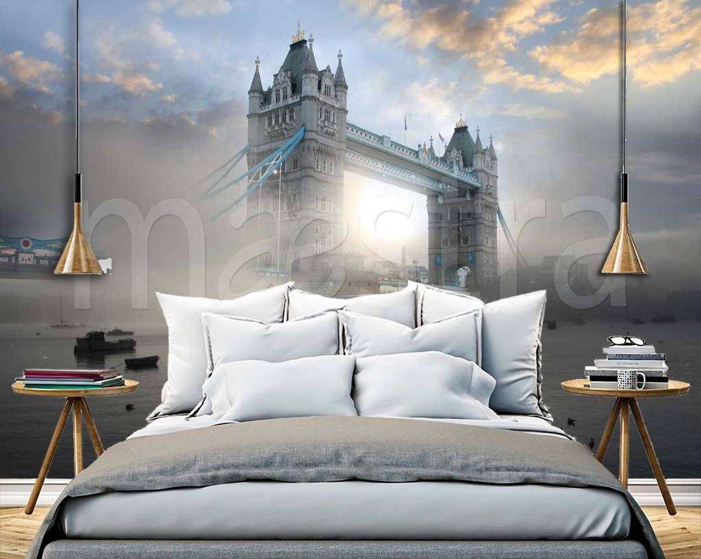 Фотообои в интерьере лондон в туманной дымке  9-436 фото