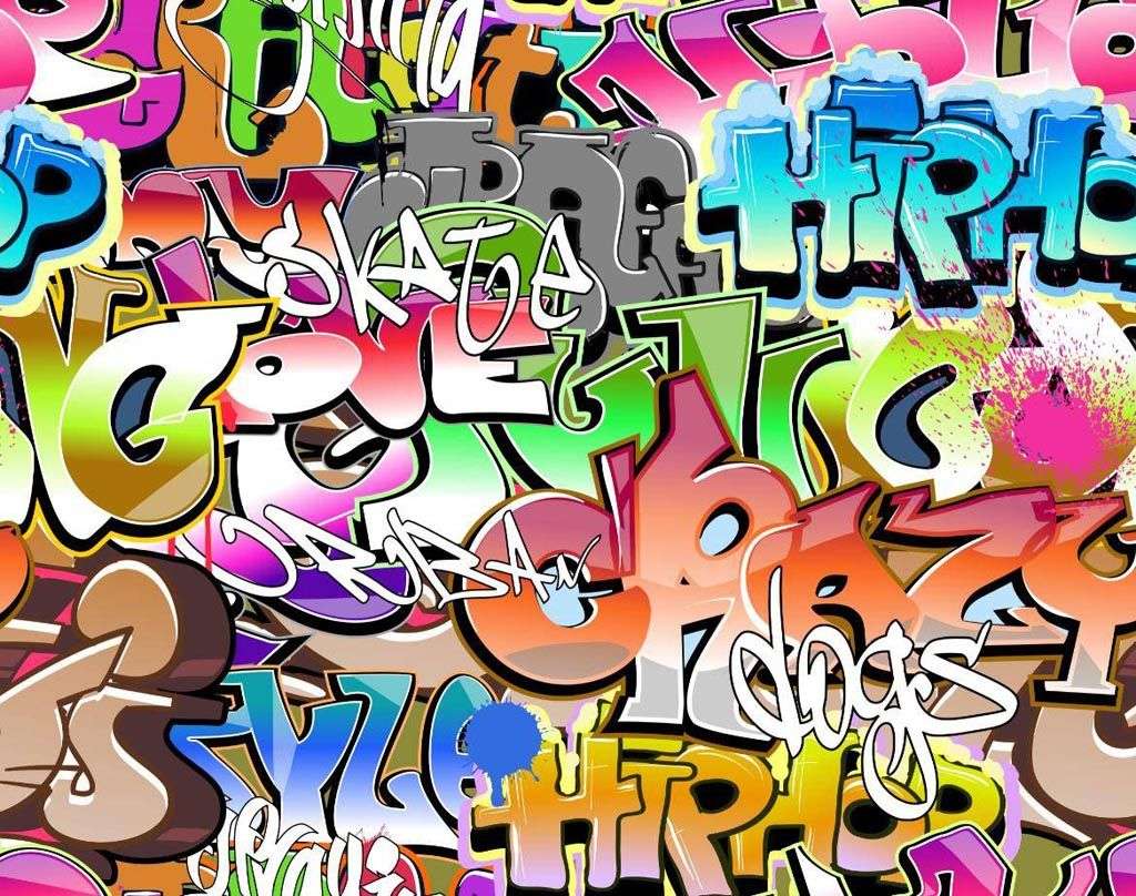 Фотообои в интерьере настенное граффити  12-1285 фото