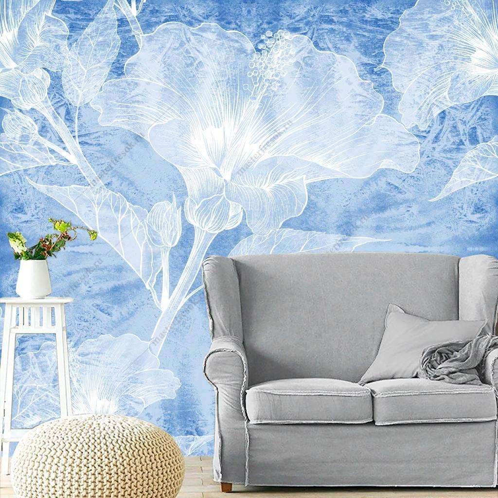 Фотообои в интерьере морозный узор  9-1174 фото