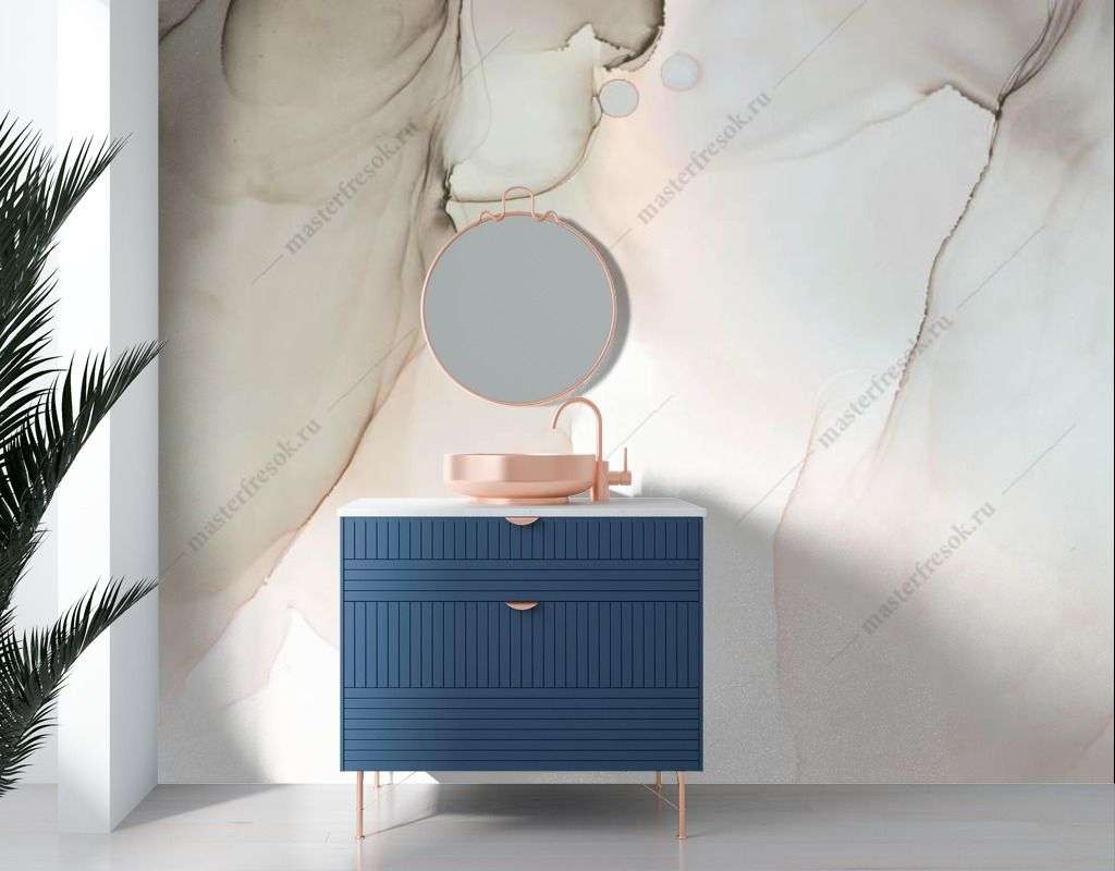 Фотообои в интерьере флюид в светлых тонах  9-1544 фото