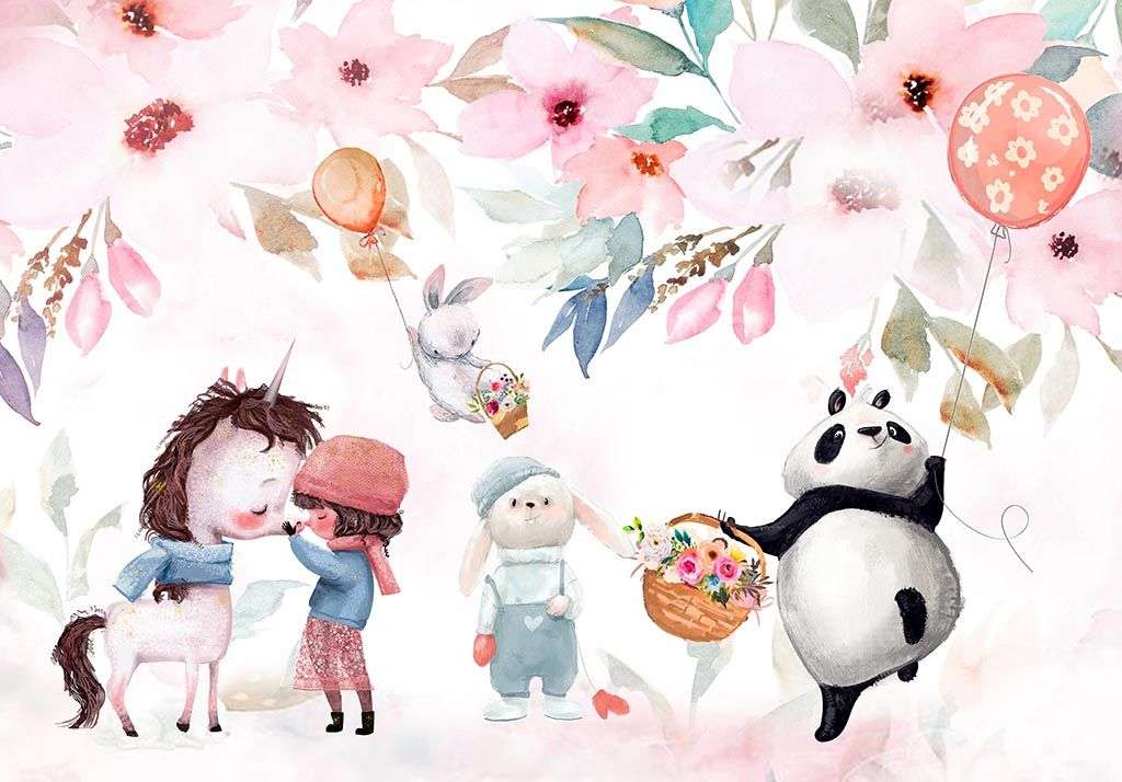 Фотообои в интерьере детские иллюстрации  14-009 фото