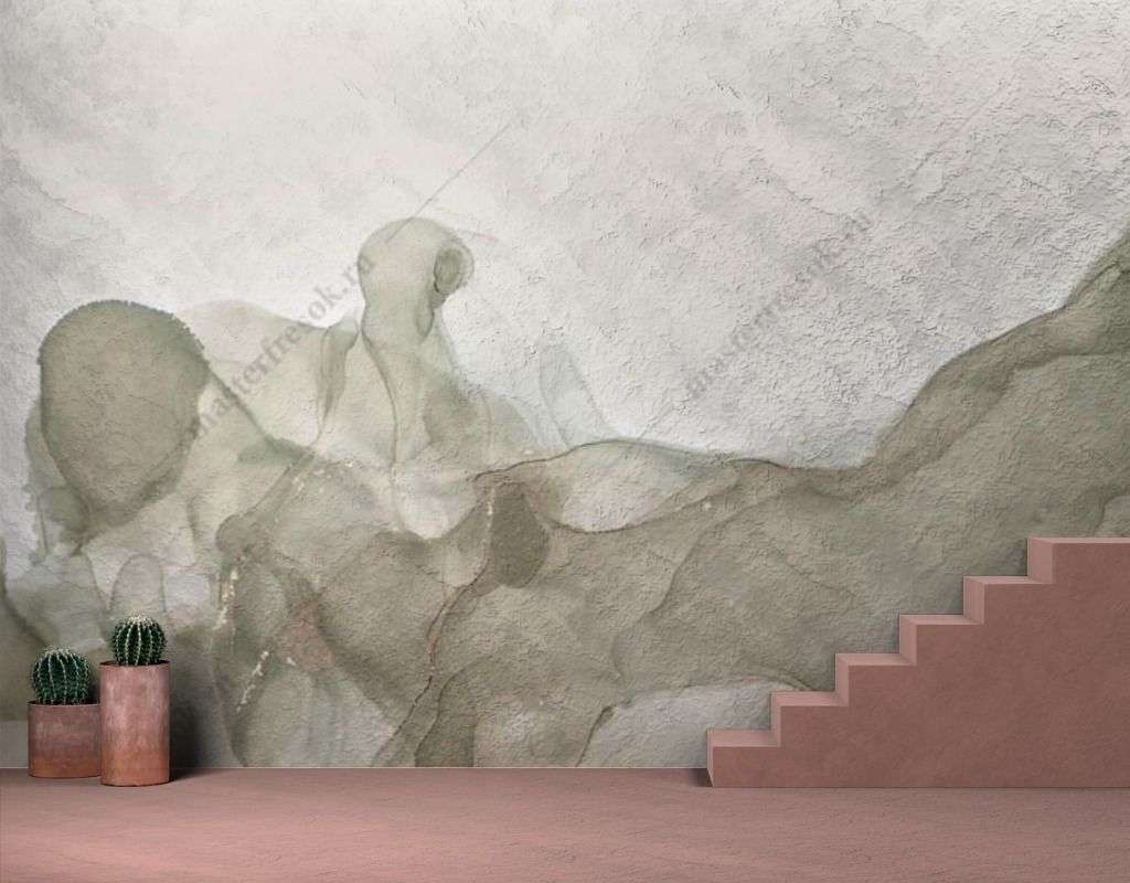 Фотообои в интерьере рисунок чернилами  9-1567 фото