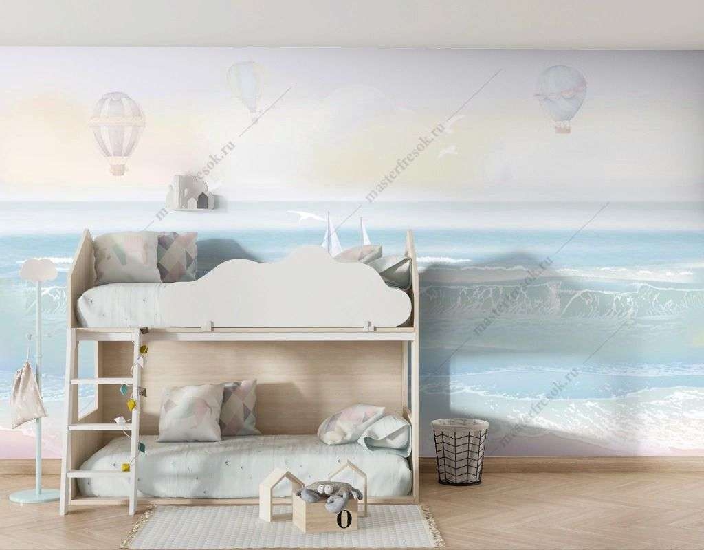 Фотообои в интерьере пейзаж морской размытый  13-571 фото