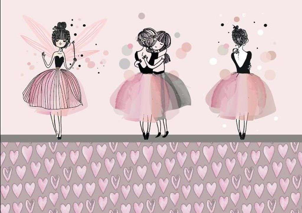 Фотообои в интерьере девочка-балерина  14-027 фото