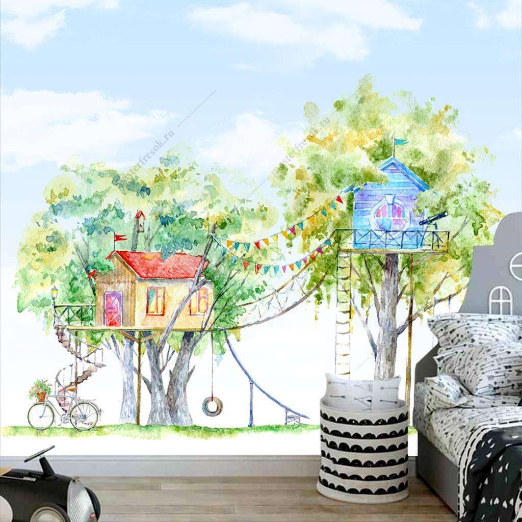 Фотообои в интерьере два дерева сказочных  12-912 фото