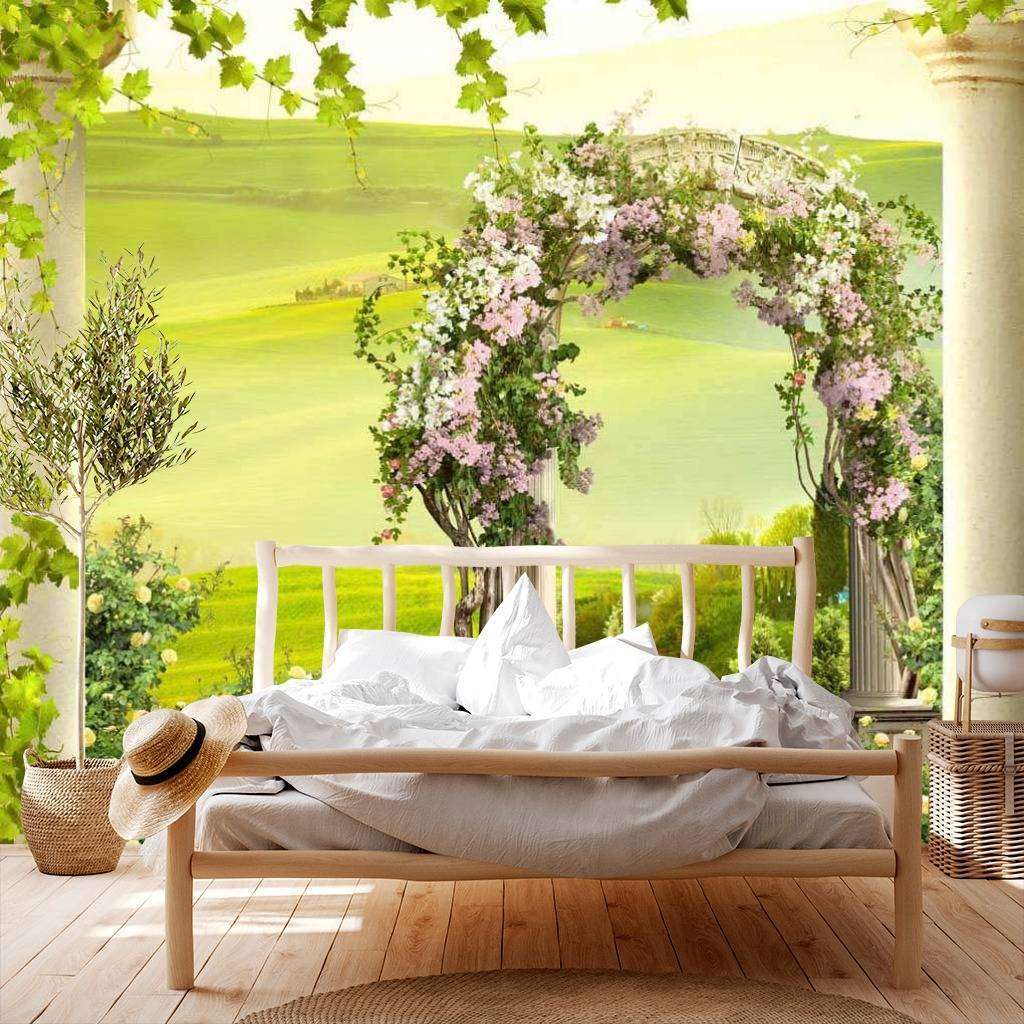 Фотообои Бесшовные обои на стену:  Арка цветочная. Артикул: 17-0008  