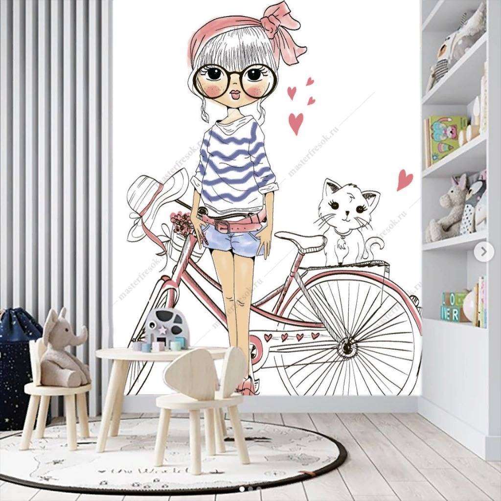 Фотообои в интерьере велопрогулка  12-1126 фото