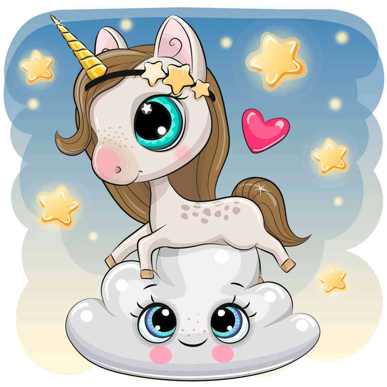 Фотообои в интерьере единорог на облачке  12-600 фото