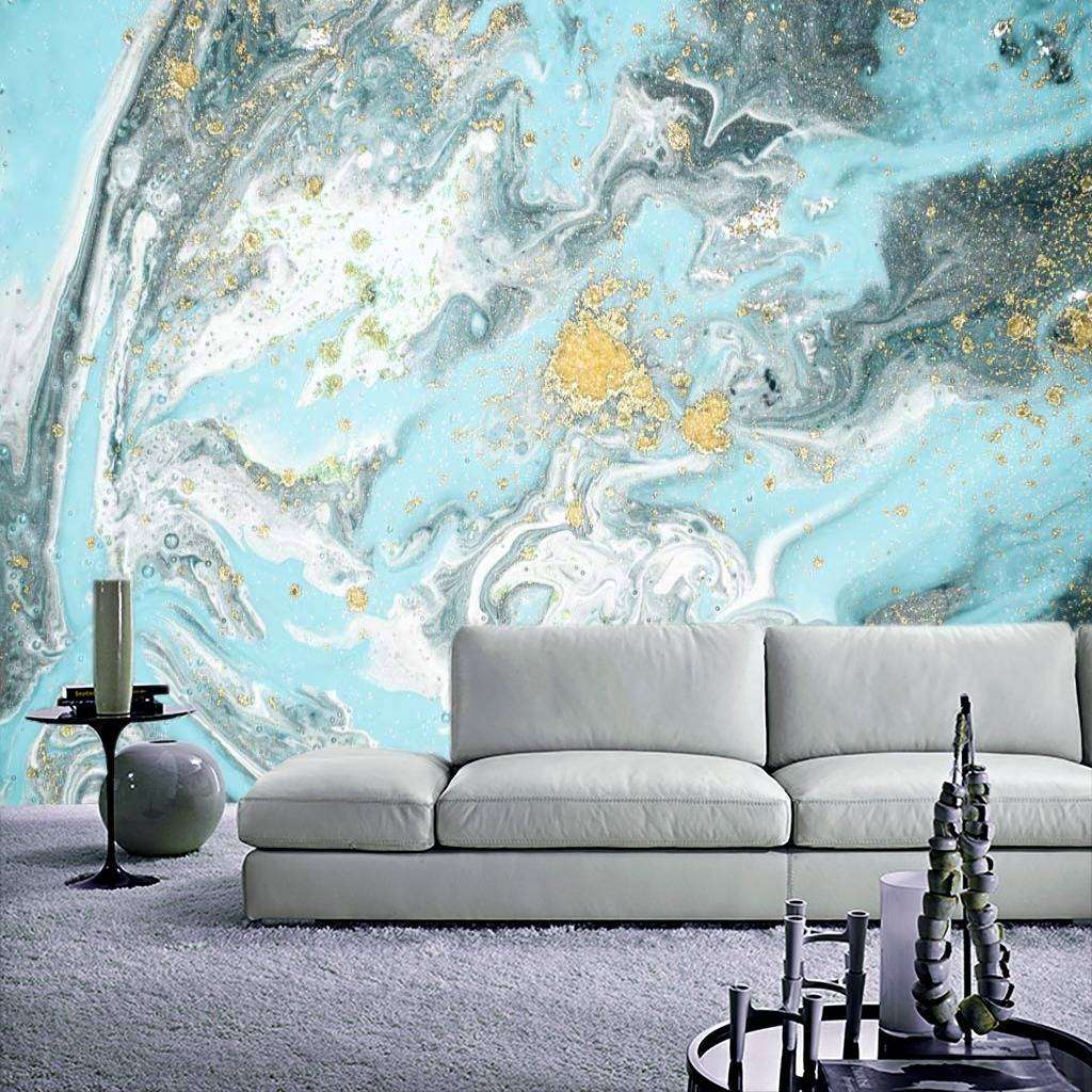 Фотообои в интерьере флюид арт - в облаках  9-920 фото