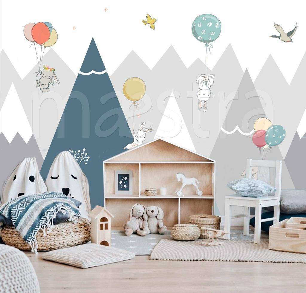 Фотообои в интерьере горы с животными  12-449 фото