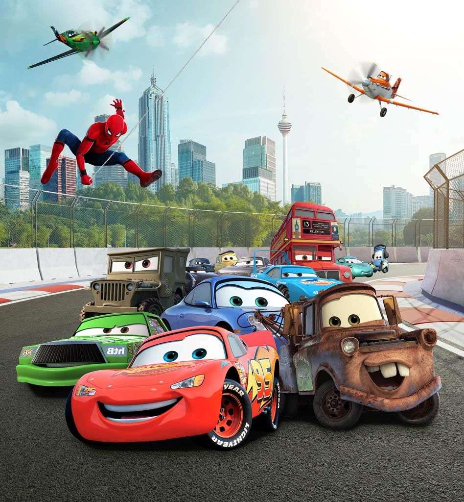 Фотообои в интерьере тачки из мультфильма  14-242 фото