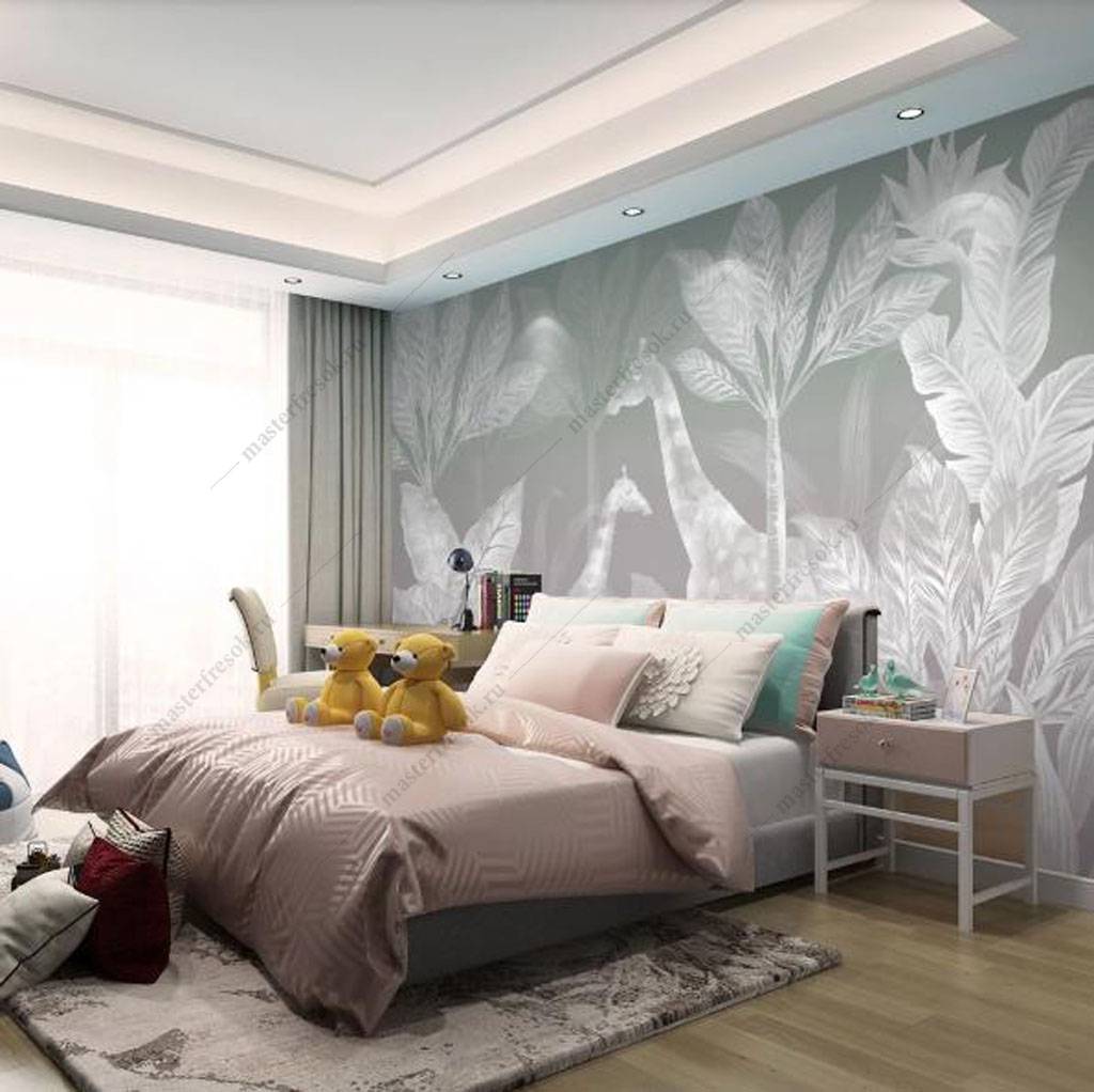 Фотообои Белые жирафы  16-119