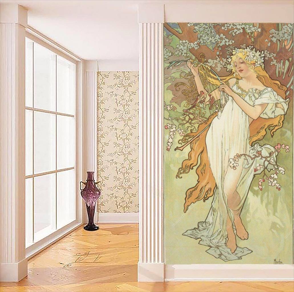 Фотообои Альфонс Мариа Муха – Времена года - Весна  8-173