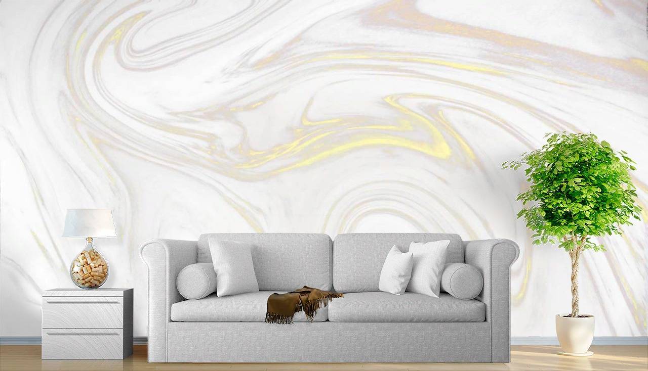 Фотообои Флюид Арт - Золотистый шелк  9-957