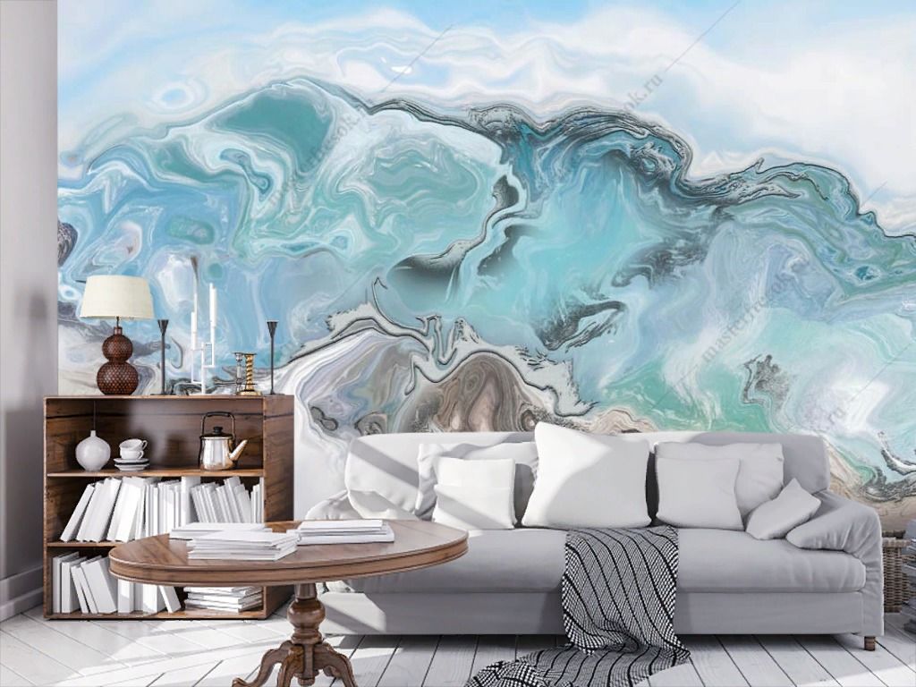 Фотообои Флюид бирюзовый  13-375