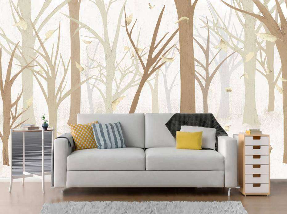 Фотообои Бесшовные обои на стену:  Зимний лес. Артикул: 15-624  