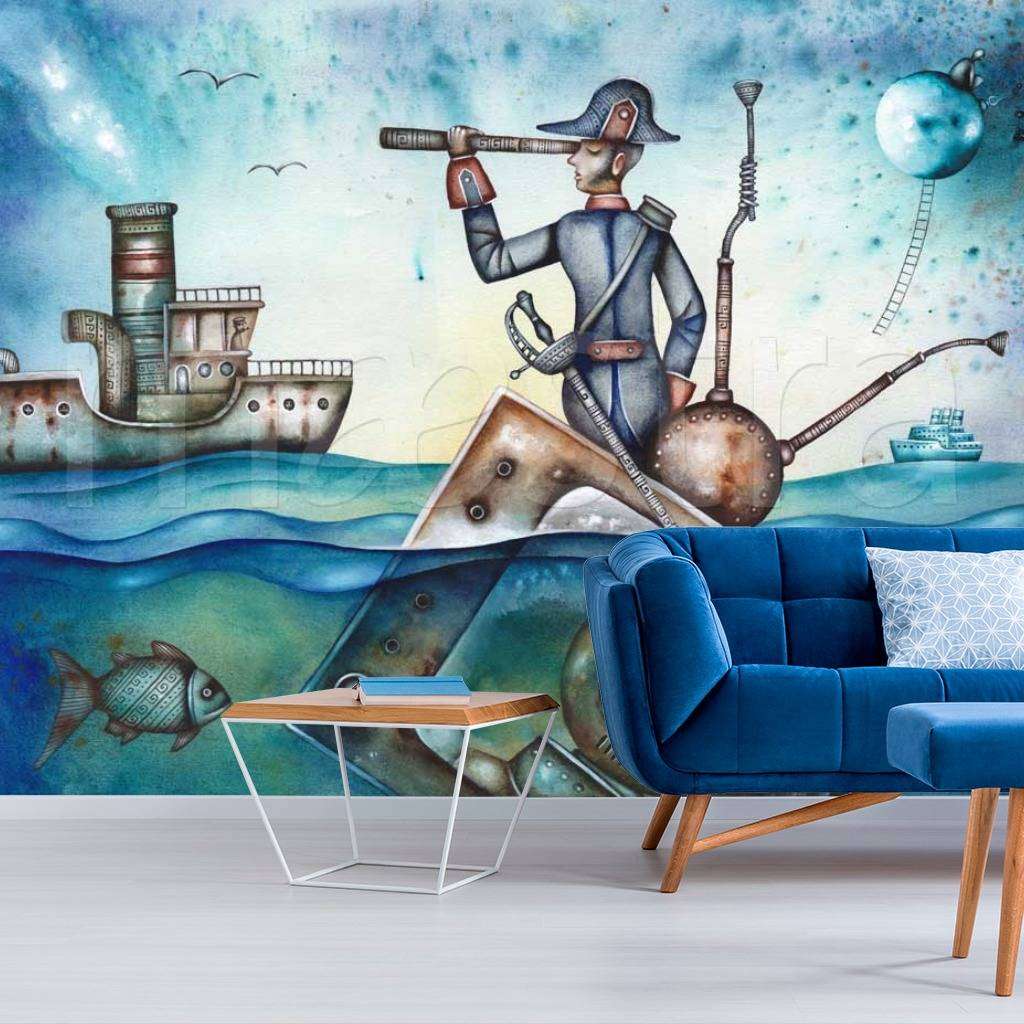 Фотообои Моряк в море  9-253