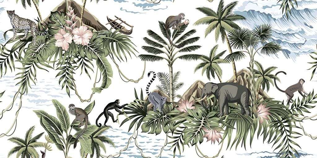 Фотообои в интерьере джунгли детские  12-1179 фото