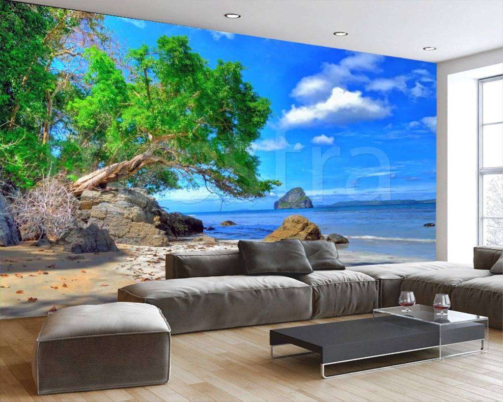Фотообои в интерьере пустынный берег  4-348 фото