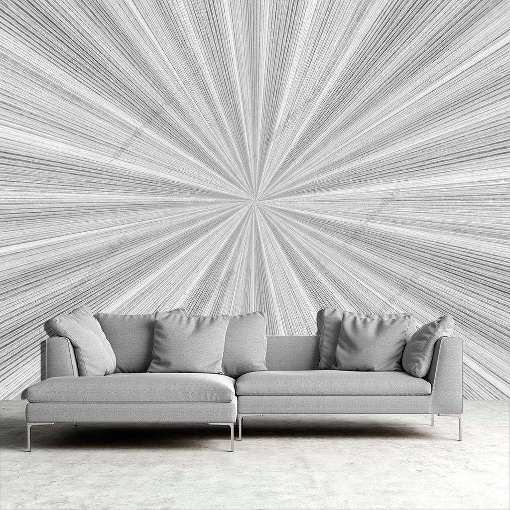 Фотообои Стереоскопические лучи белые  10-829