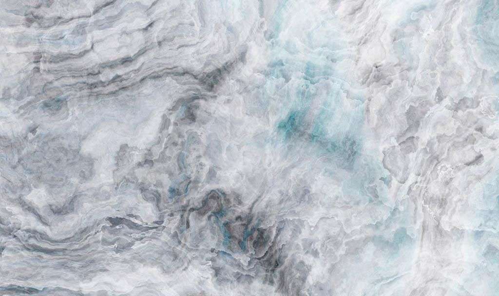 Фотообои в интерьере флюид арт голубой оникс  9-1005 фото